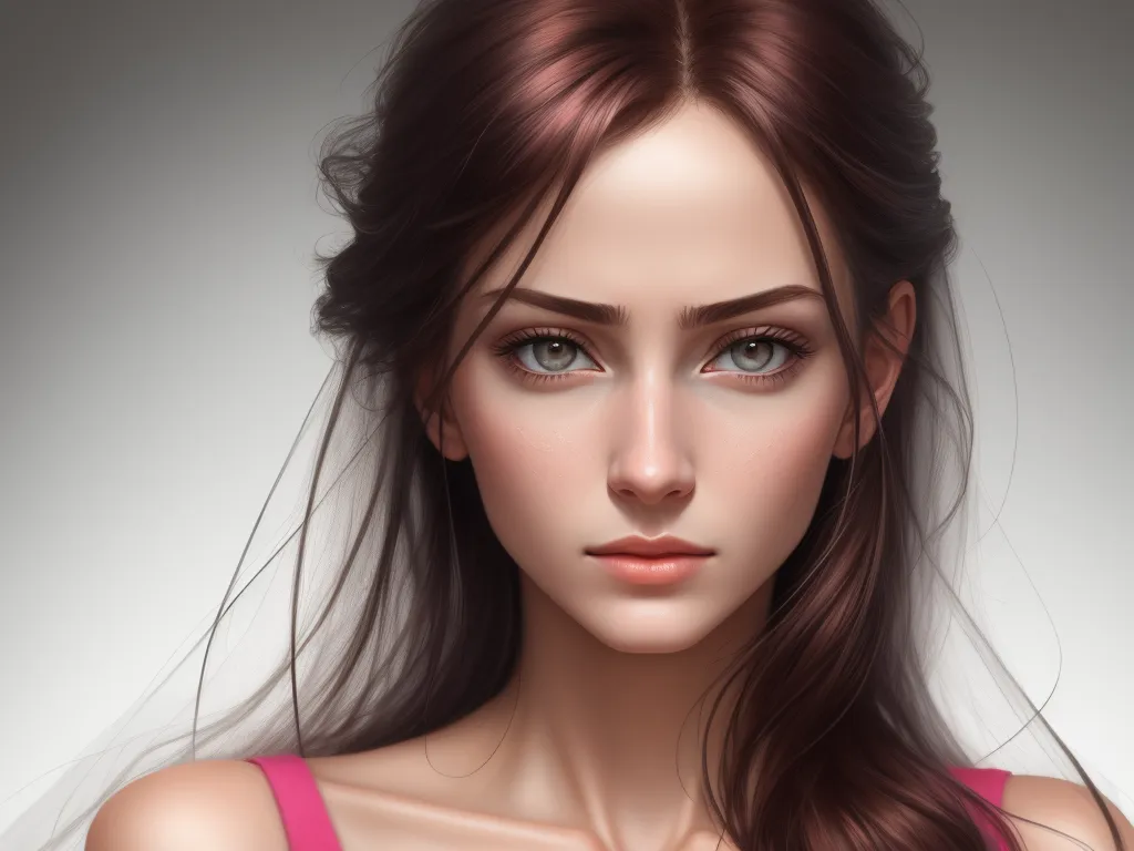 free ai text to image - a woman with long hair and blue eyes is shown in this digital painting style image of a woman with long hair and blue eyes, by Lois van Baarle