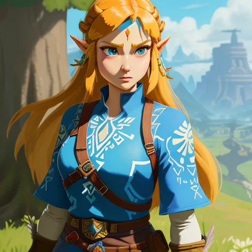 image conversion: Zelda from breath of the wild, huge gigantic