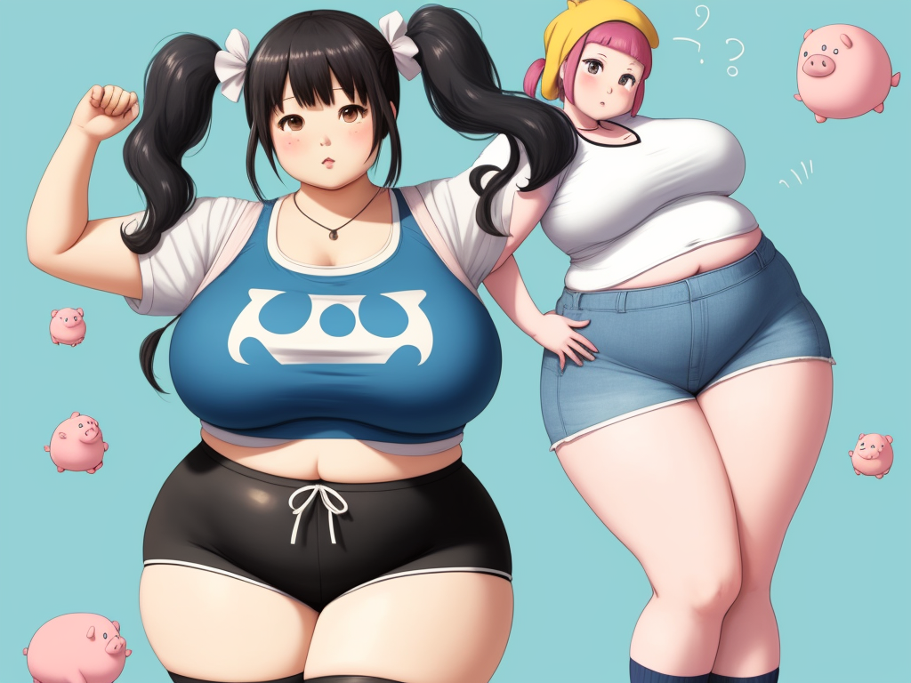 1080p Image Size Chubby Anime Woman With Big Hips In Short Shorts Hvqvgz 