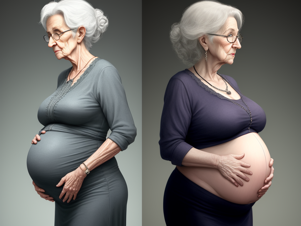 1080p Images Heavily Maternity Belly Elderly Granny Side 3480