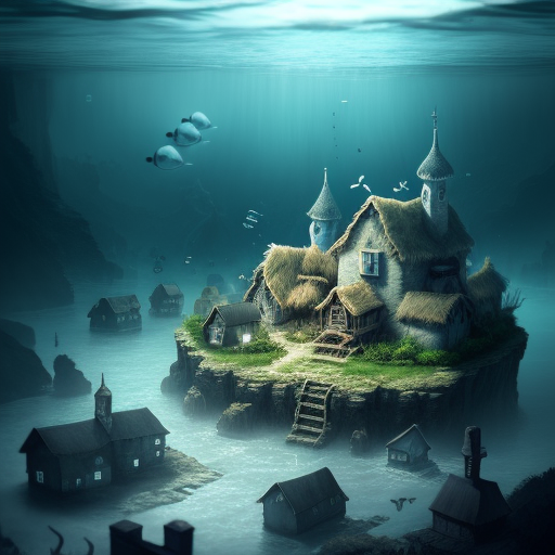 2k Pics: Submerged Village Underwater