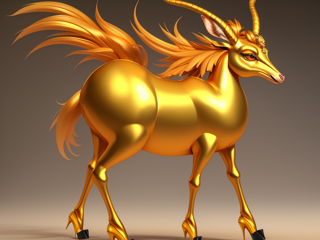 pic-converter-3d-golden-anthropomorphic-gazelle-gyniod-super