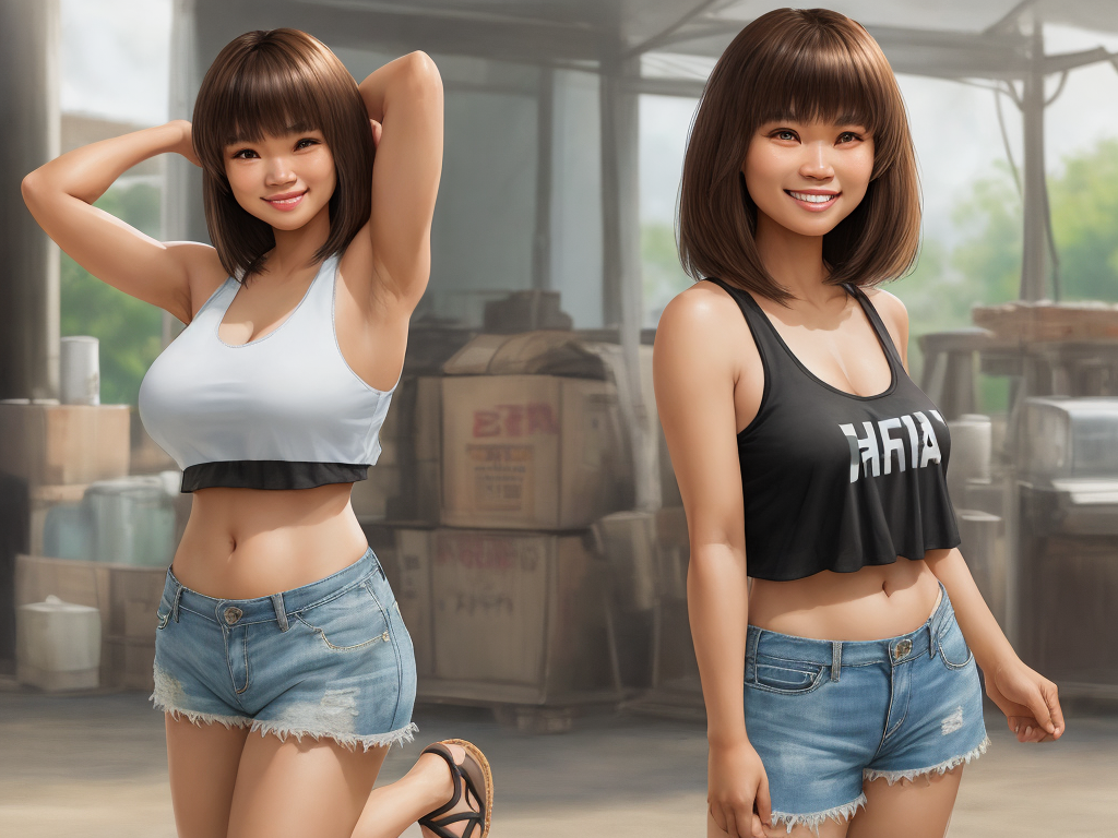 increase resolution of image A beautiful Filipino woman with 35d bra size and