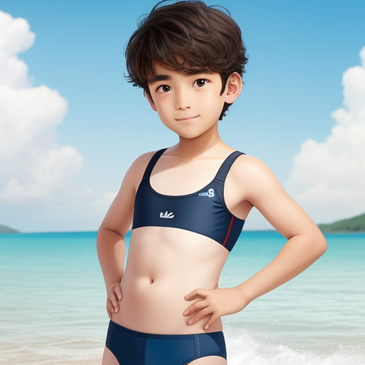 Free ai photo editor: a boy wear girl bikni