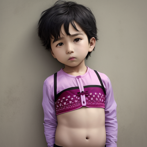 Free photo enhancer online a child boy wear girl undies