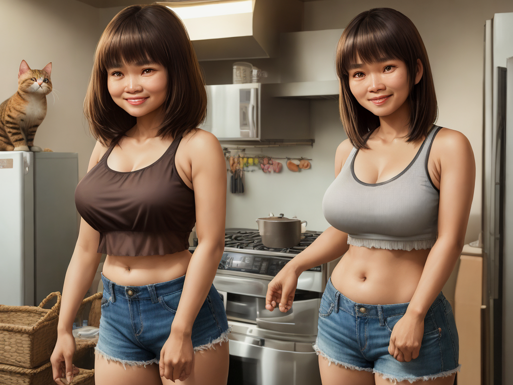 image ai generator A Filipino woman in 49 s with 35b bra size and