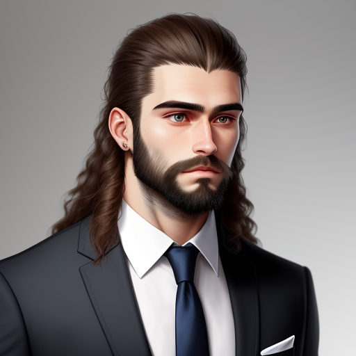 AI Art Generator from Text A handsome man with short beard athletic ...