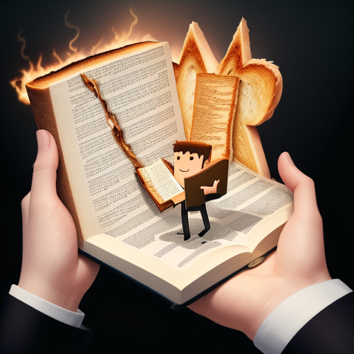 Best texttoimage ai A person holding a dictionary, with burnt toast