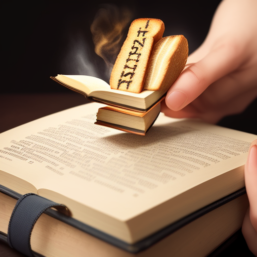 Ai creates image A playful image of a person holding a dictionary