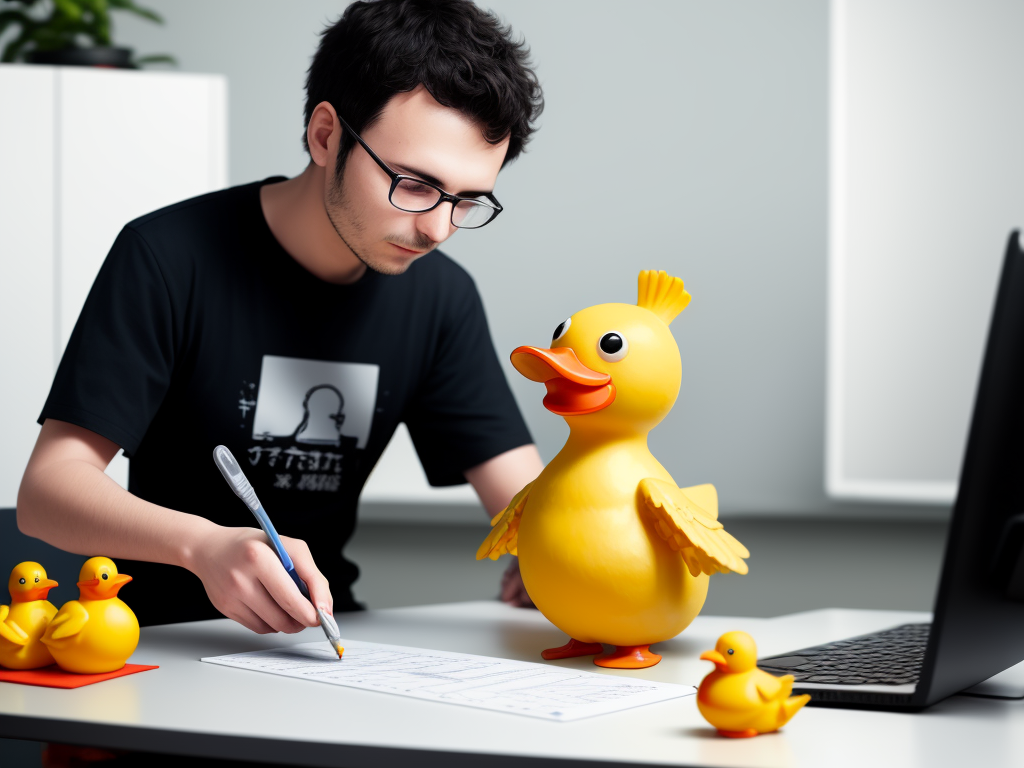 ai upscaler a software developer fixing bugs and using the