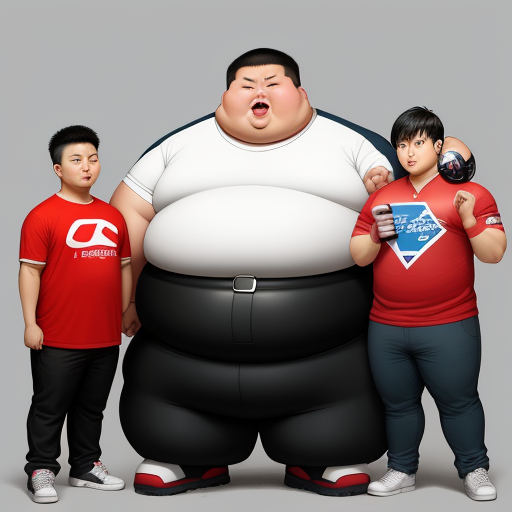 Hd photo: A superchub and obese Asian like a Wang Haonan or