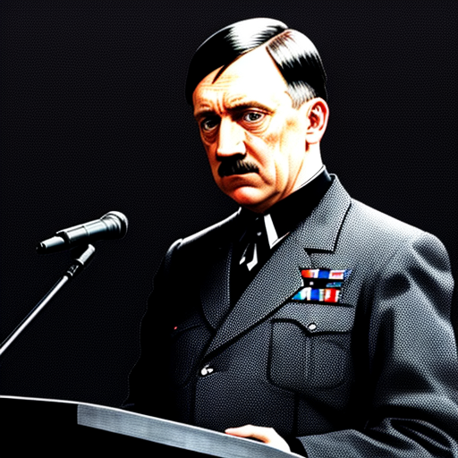 High resolution image converter: Adolf hitler as darth vader giving speech