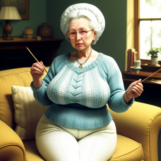 Ai High Resolution White Granny Wide Hips Big Hips Big Thighs