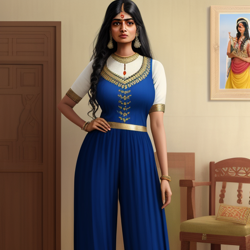 ai image enhance: tall indian woman with huge and and hip