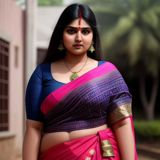 Ai Image Modifier Big Big Indian Chubby Woman Were Saree