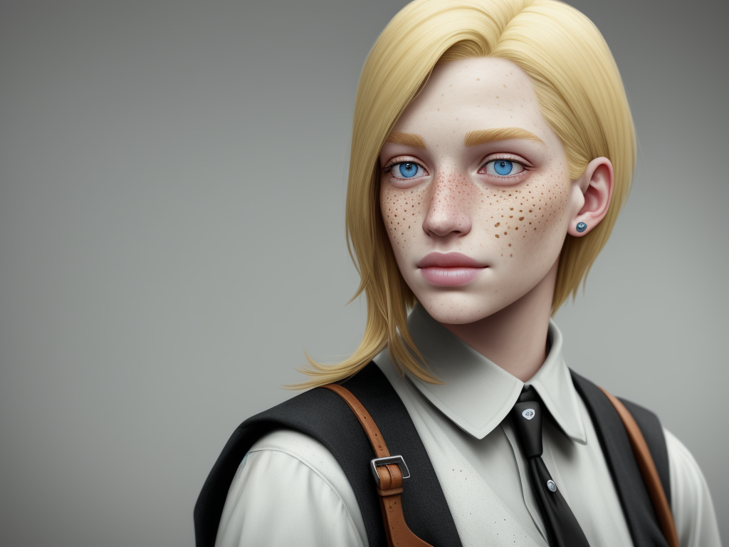 ai image upscaler: blonde freckles