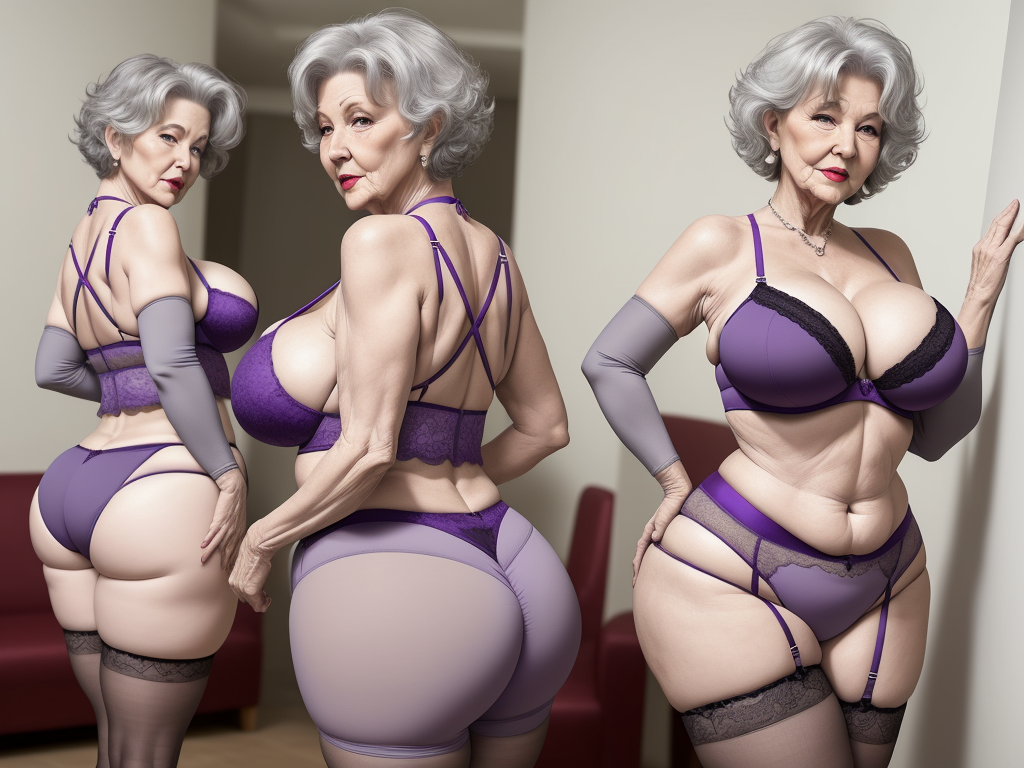 Ai Image Upscaler Sexie Granny Showing Her Huge Big Booty White