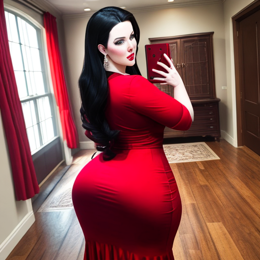 Générateur Dart Ai à Partir Dun Texte Angela White In A Red Dress With Big Ass Posing A Img