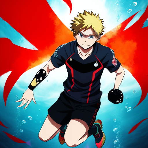 AI Art Generator from Text anime bakugo under water | Img-converter.com