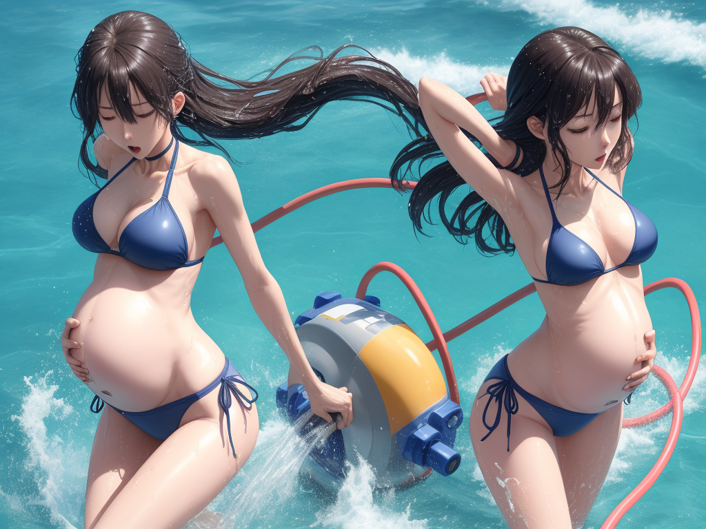 Generador de arte AI a partir de texto Anime girl, belly inflation torture, scared, Img