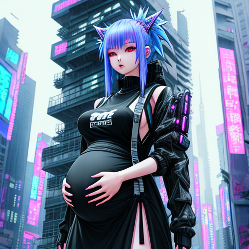 Imagen Ai Anime Girl With Bib Boobs Pregnant With Xenomorphs 