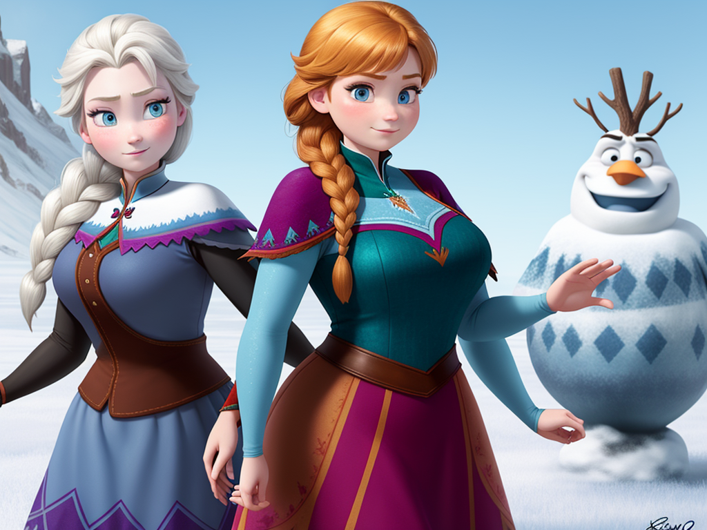 AI Art Generator from Text anna from the movie frozen curvy thickr ...