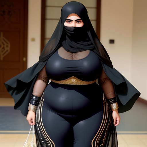 AI Art Generator From Text Arab Girl Bbw Huge Boobs With Burqa And Wearing Img Converter Com