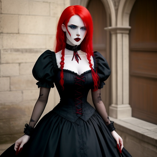 AI Art Generator from Text Bdsm girl slave gothic red hair | Img ...