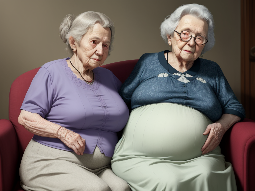 Best Ai Image Editor Heavily Belly Elderly Grandmother Side View