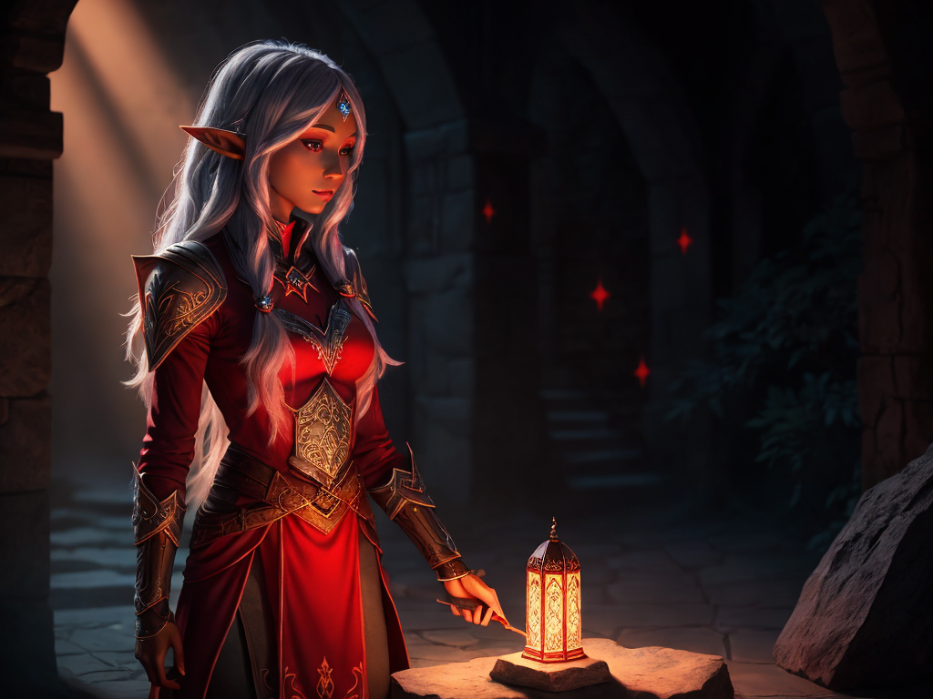 Best Ai Image Generator Cute Female Drow Elf Red Tunic 8k High   Best Ai Image Generator Cute Female Drow Elf Red Tunic 8k High Ggzssv 