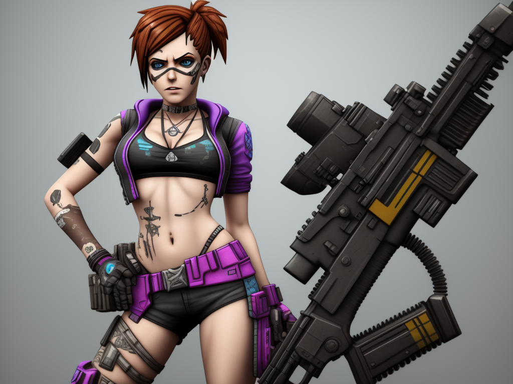 AI Art Generator from Text borderlands girl breats bikini micro gun ...