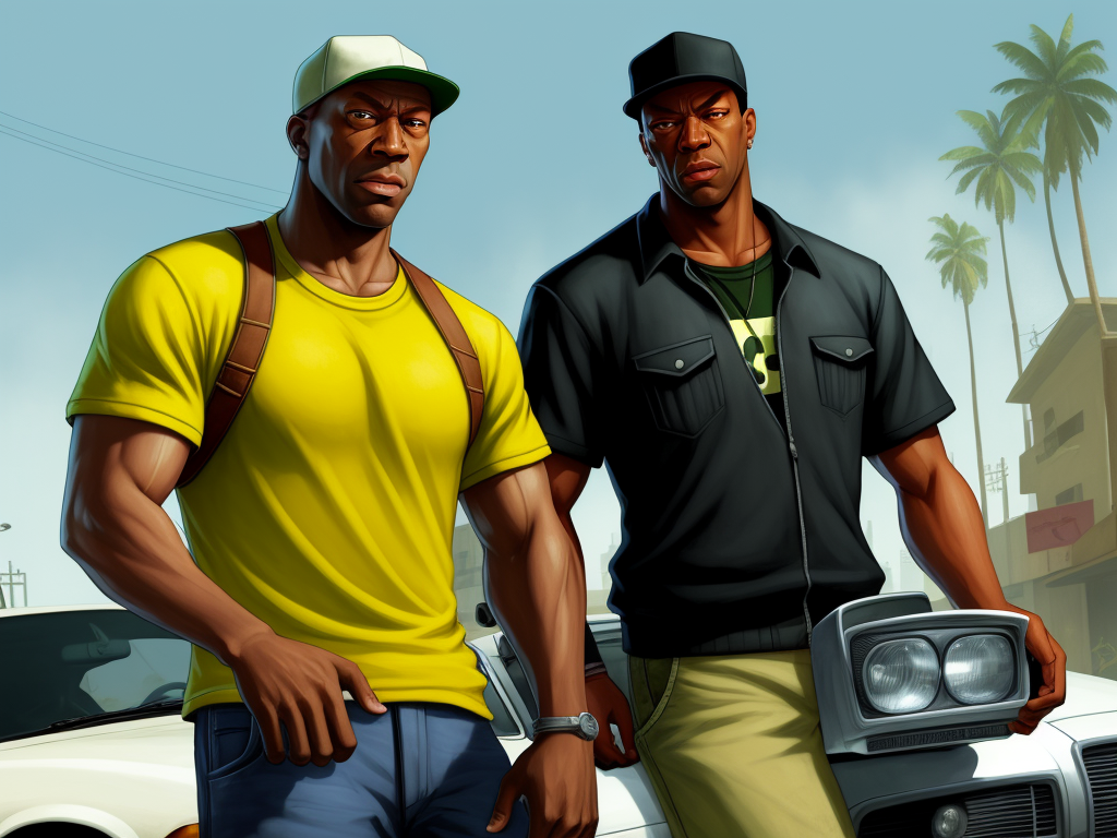 highres image carl johnson, grand theft auto