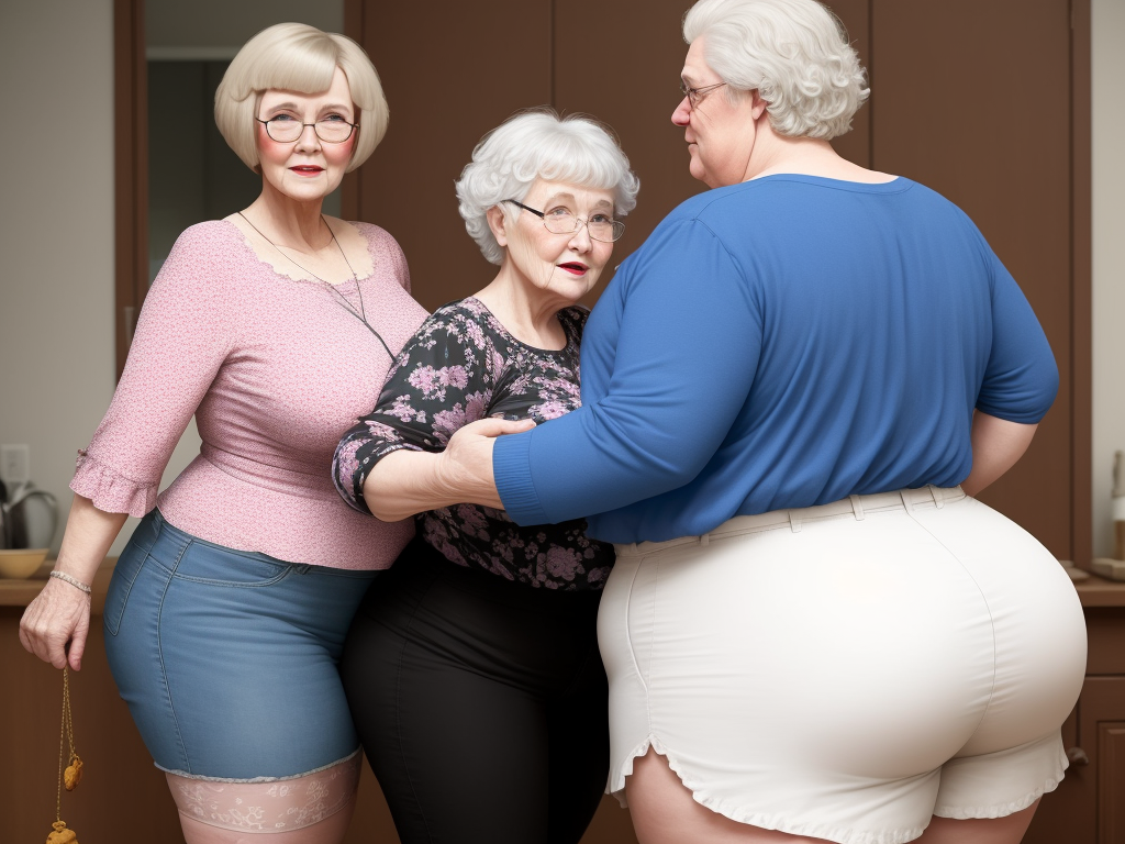 change images Huge bbw granny short hairstyle, showing very big