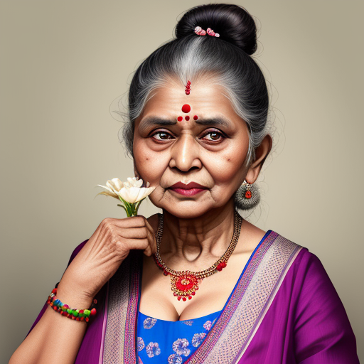 Convert Image To 4k Resolution 80 Indian Granny Big Deep Cleavage