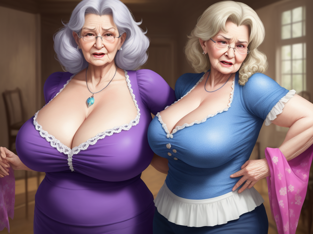 Convert Low Res To High Res Granny Big Cleavage Showing Huge Saggy