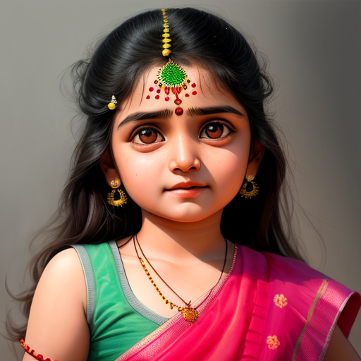 Convert image: cute Indian girl