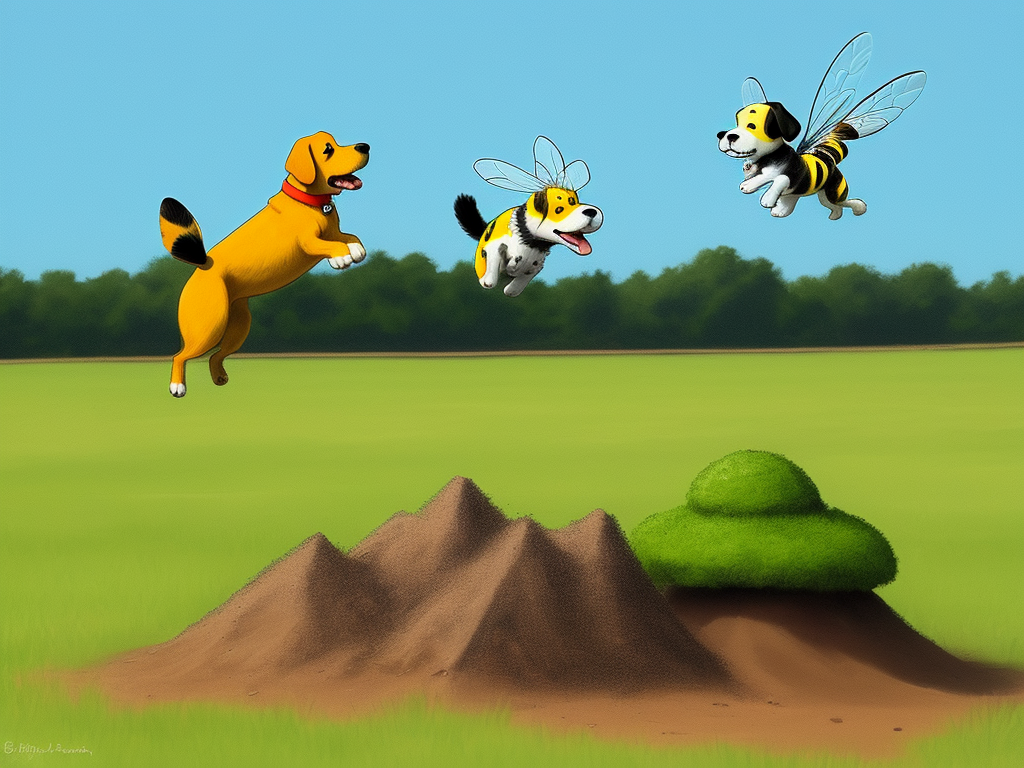 Jump over the dog