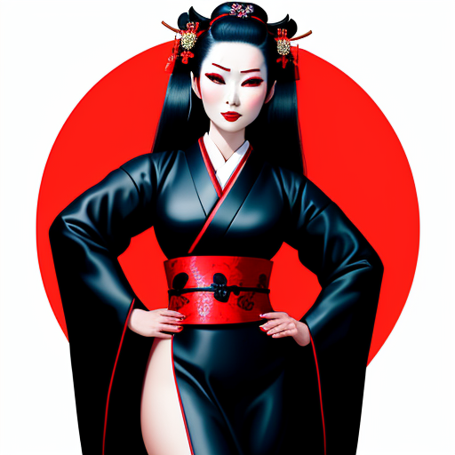 Ai that create images: dominatrix geisha