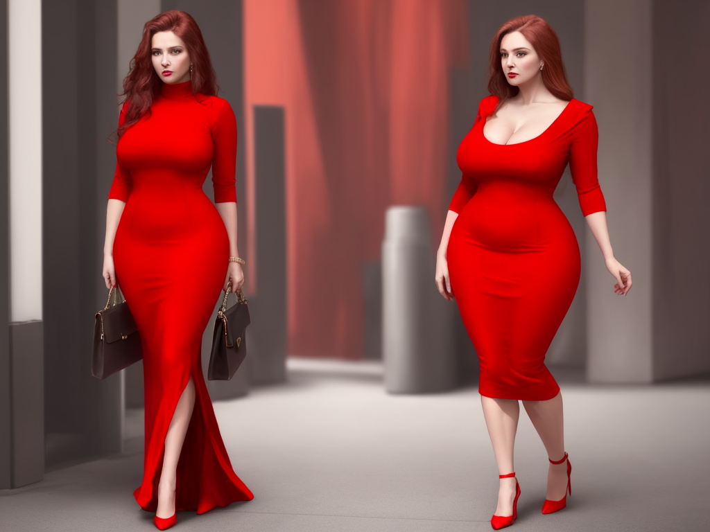 Ai Art Generator From Text Donna Nuda Con Tette Grandi Vestita Di Rosso Img 4882