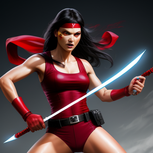 AI Art Generator from Text Elektra naked megabusty | Img-converter.com