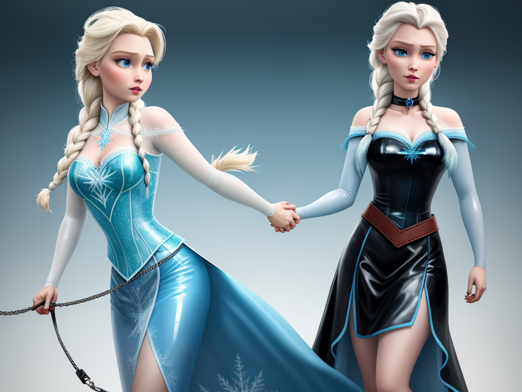 Image size converter Elsa from frozen latex leash
