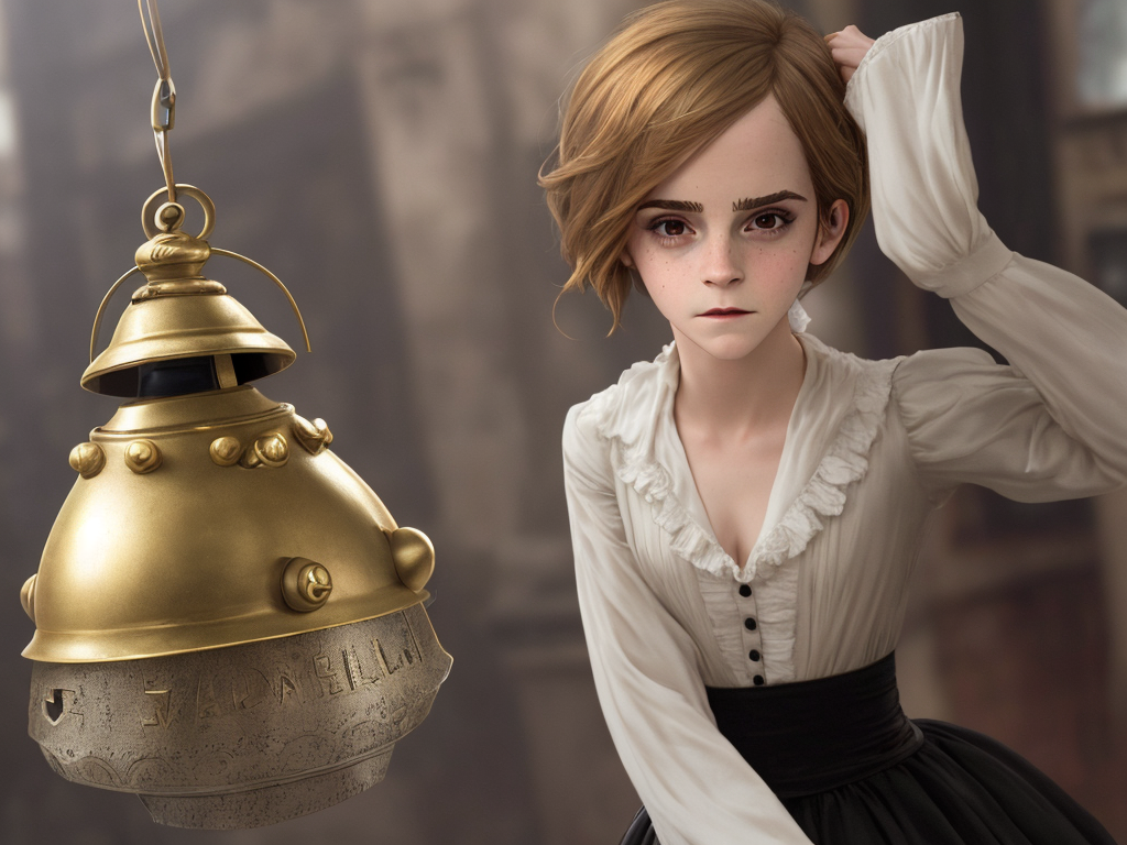 Ai Art Generator Z Tekstu Emma Watson Disguised As A Sexy Bell Img My