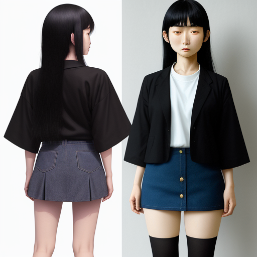 AI Art Generator z tekstu Extra sexy japanese girl with a very short