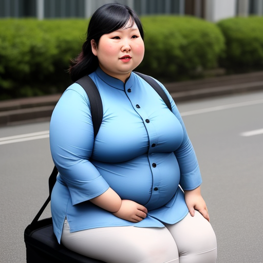 ai creates image: fat asian girl