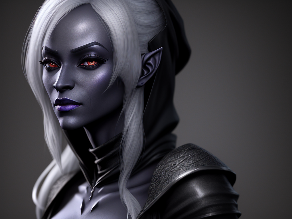 Image size converter: female drow assassin