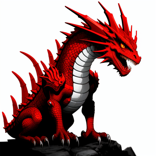 free ai image generator: dragon rojo epico