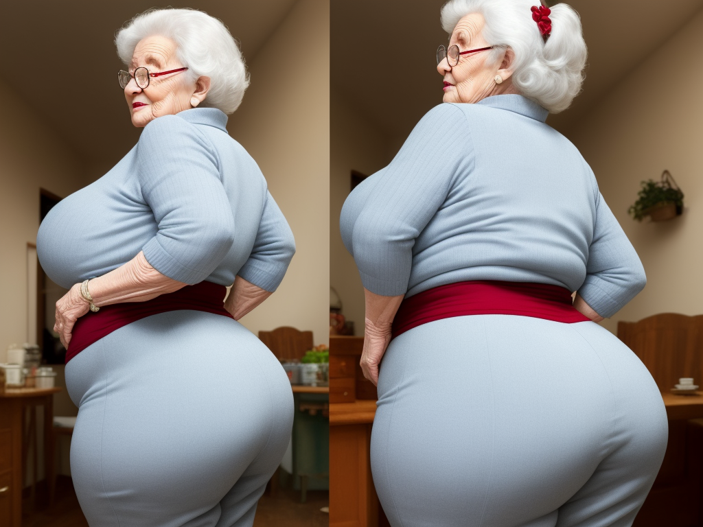 Free Ai Image Generator Granny Showing Her Huge Booty Full