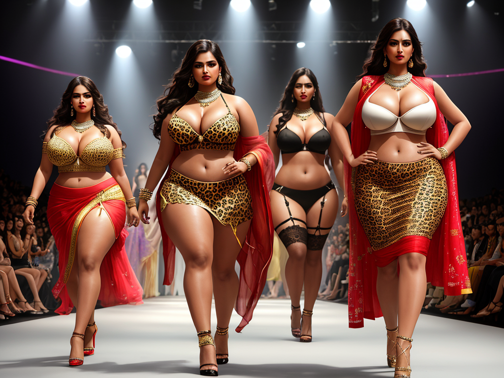 Free Ai Image Generator Realistic An Indian Runway Plus Size Models