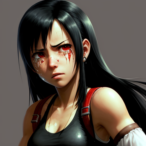 free photo ai: tifa lockhart with tears