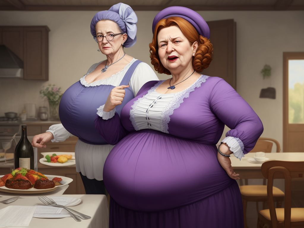 Ai powered photo editor French aunt with big stomach